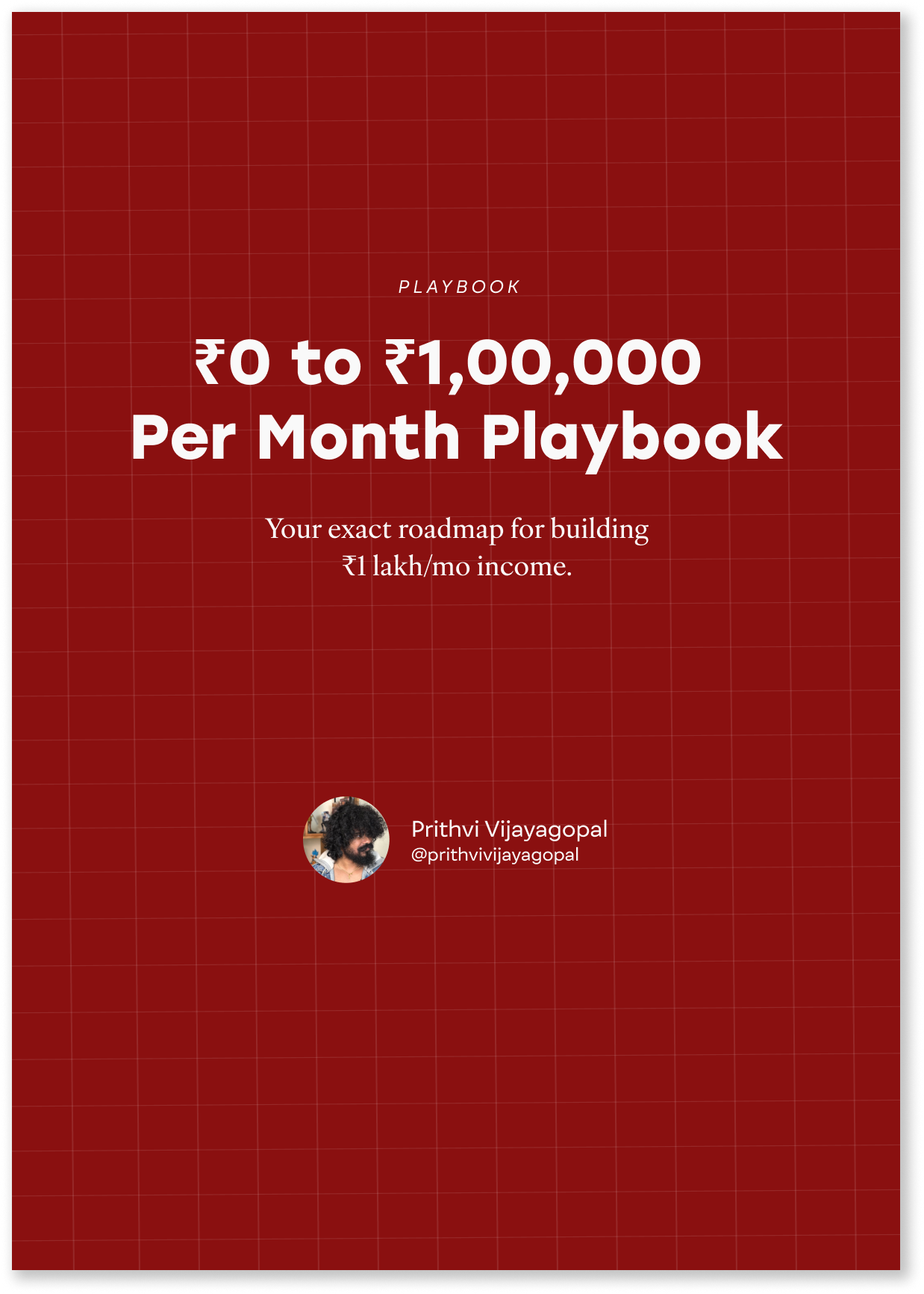 The ₹0 to ₹1 lakh/mo Playbook cover